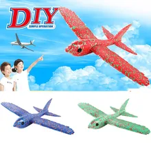 DIY Пена метания планерный самолет инерция самолет игрушка ручной запуск самолет птица МОДЕЛЬ открытый дети смешные игрушки