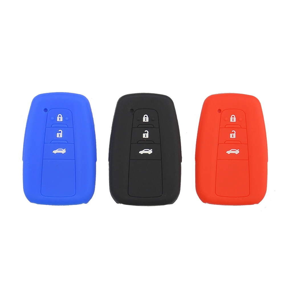3 buttons silicone car key cover for Toyota 1