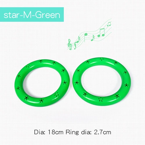 Ruizhi Детские звуковые гимнастические кольца для детского сада Утренние упражнения на открытом воздухе спортивные игрушки школьные игры Детские игрушки RZ1056 - Цвет: 20star Green M