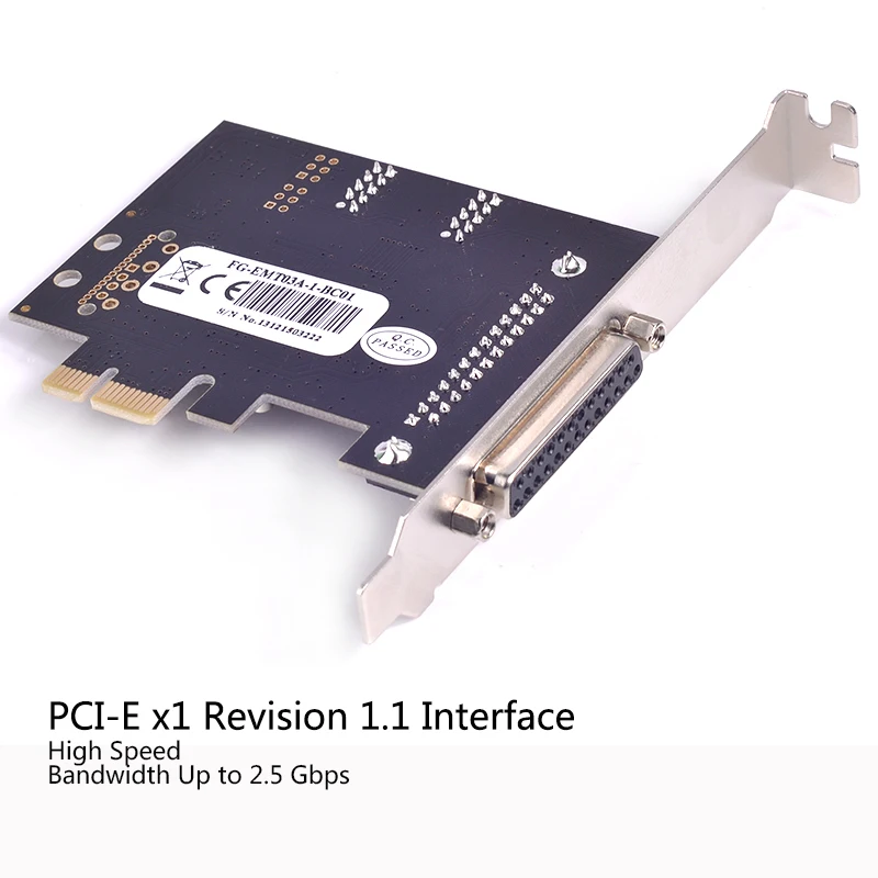 for 7 8 RS232 2 Port PCIE to Serial X1 Bus Bandwidth 2.5 Gbps Pci
