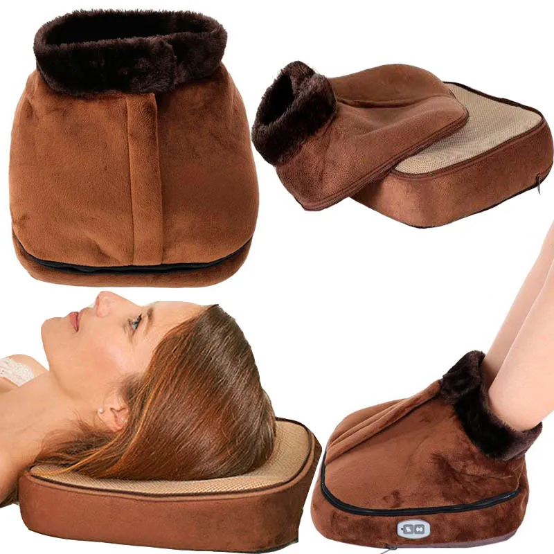 

Electric Heated Foot care Warmer tool pad Cosy Unisex Velvet Feet Warmer Massager Big Slipper Foot Heat Warm Massage Shoes