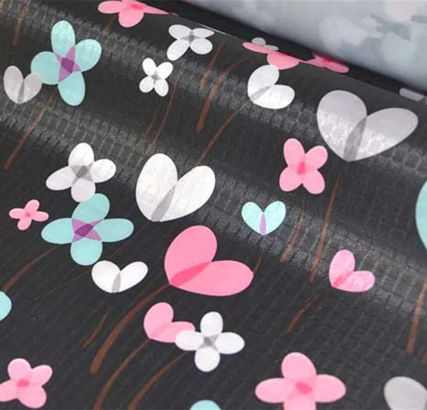 

210D PVC Coated Waterproof Oxford Fabric Narcissus Small Floral Handmade Patchwork PVC DIY Tablecloth Bags Oilcloth Fabric