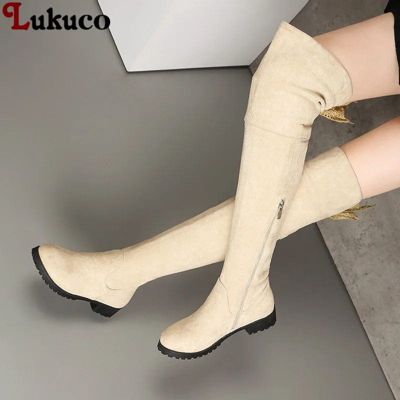 Genou 41 Boot Chaud 47 Beige 43 Taille 42 Le 2018 Grande 48 D'hiver Main 46 40 Chaussures Femme Botas 44 noir Qualité 45 Haute Sur wPpfnWIq