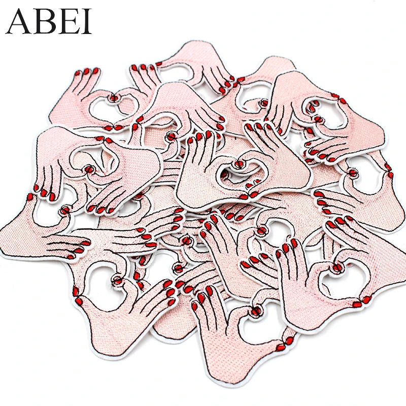 10 шт./партия нашивки с изображением рук клеящиеся утюгом украшения нашивка аппликации швейная ткань ремонт нашивки для одежды наклейки одежды DIY