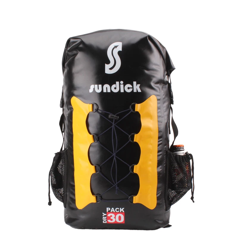 Открытый Кемпинг Альпинизм Пешие прогулки водонепроницаемый рюкзак сумка на плечо складной пакет река Трассировка рафтинг 30л SDK-BB0612 - Цвет: Yellow