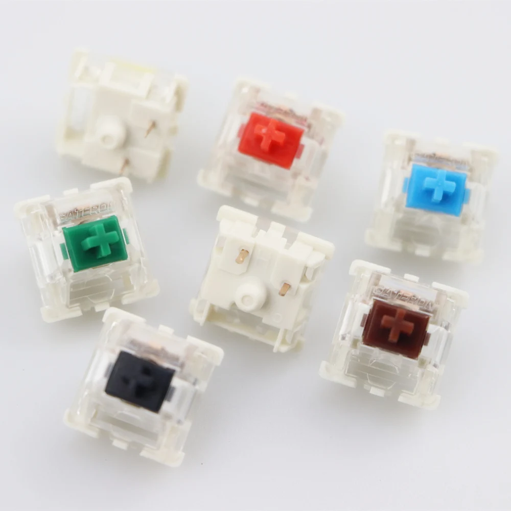 Переключатели Gateron SMD черные красные коричневые синие прозрачные зеленые желтые 3