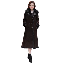 Women's Jacket Warm 2019 New Coat Parka Fur Collar X-Long Brown Jackets Leisure Plus Size Female Parkas Thicken Outerwear Winter цена Women's Jacket Warm 2019 New Coat Parka Fur Collar X-Long Brown Jackets Leisure Plus Size Female Parkas Thicken Outerwear Winter цены онлайн