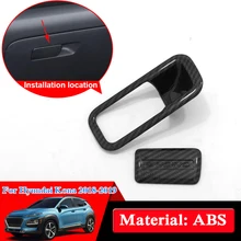 Автомобильный Стайлинг 2 шт ABS хром для hyundai Kona Kauai перчатка коробка блестки внутренние украшения наклейки для автомобиля