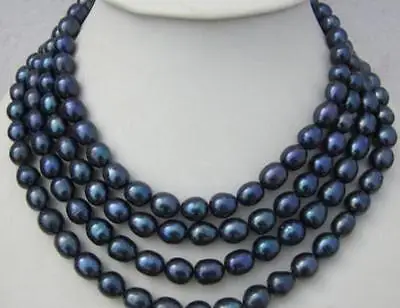 

Free Shipping >> New hot REAL NOBLEST LONG 65" HOT AAA 11-13MM SOUTH SEA BLACK PEARL NECKLACE