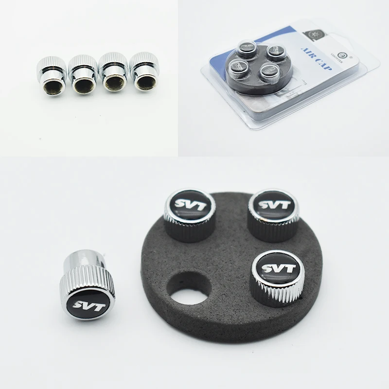

1 set Top Quality Chrome car wheel valve stem cap auto metal For SVT