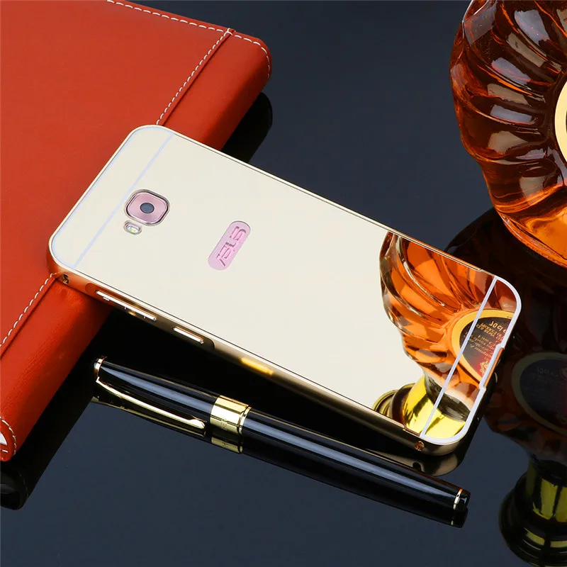 

For ASUS Zenfone 4 Selfie ZD553KL Case Plating Metal Frame with Mirror Hard Cover Case for For ASUS Zenfone 4 Selfie ZD553KL