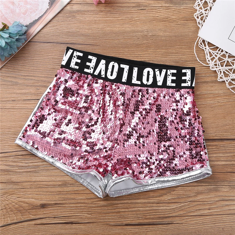 YiZYiF الفتيات الهيب هوب الجاز أزياء رقص المشجع الملابس الاطفال لامعة الترتر أكمام المحاصيل أعلى مع السراويل هالوين مجموعة