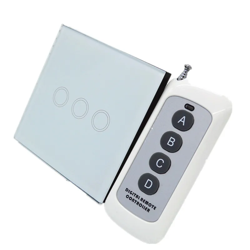 XIND ELE 3 Gang 1 ways touch wall switch remote control on off light