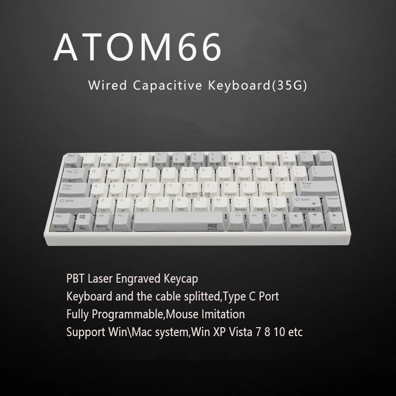 Быстрая сливы проводной без подсветки издание 66 75 84 87 108 35g 45g Realforce структура емкостная клавиатура - Цвет: Atom 66 35g