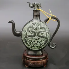 SsangYong горшок из бронзы предметы мебели античная бронза банк вина чайник Бытовая украшения декоративно-прикладного искусства