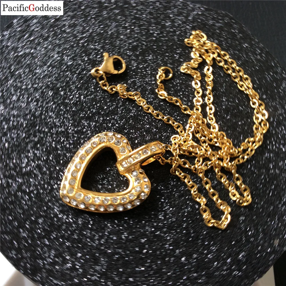 

heart sharp stainless steel pendant necklace for fashion lady