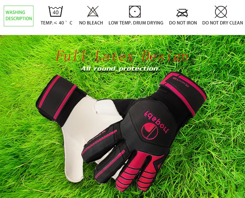 Мужские детские профессиональные футбольные вратарские перчатки, 5 пальцев, защита, утолщенные 3 мм латексные спортивные футбольные вратарские перчатки, Нескользящие