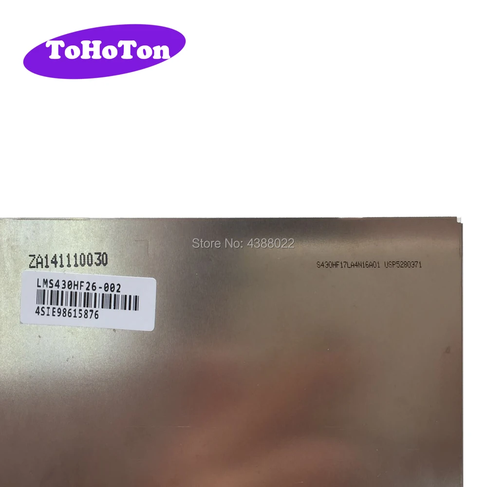 Оригинальный Новый 4 3 дюймовый 480*272 LMS430HF26 ЖК дисплей с сенсорной панелью 45