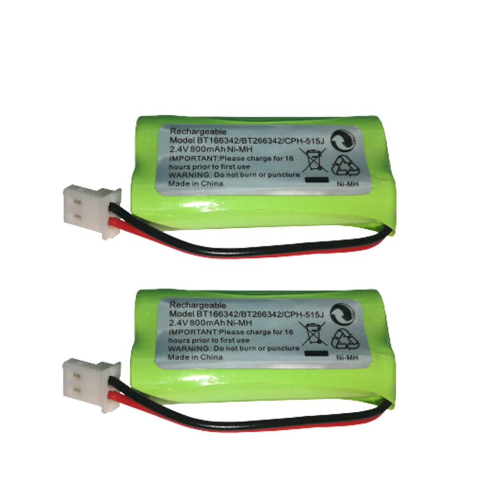 2 шт 2,4 V 800mAh Ni-MH аккумулятор для беспроводного домашнего телефона at& T BT166342 BT266342 TL32100 TL90070