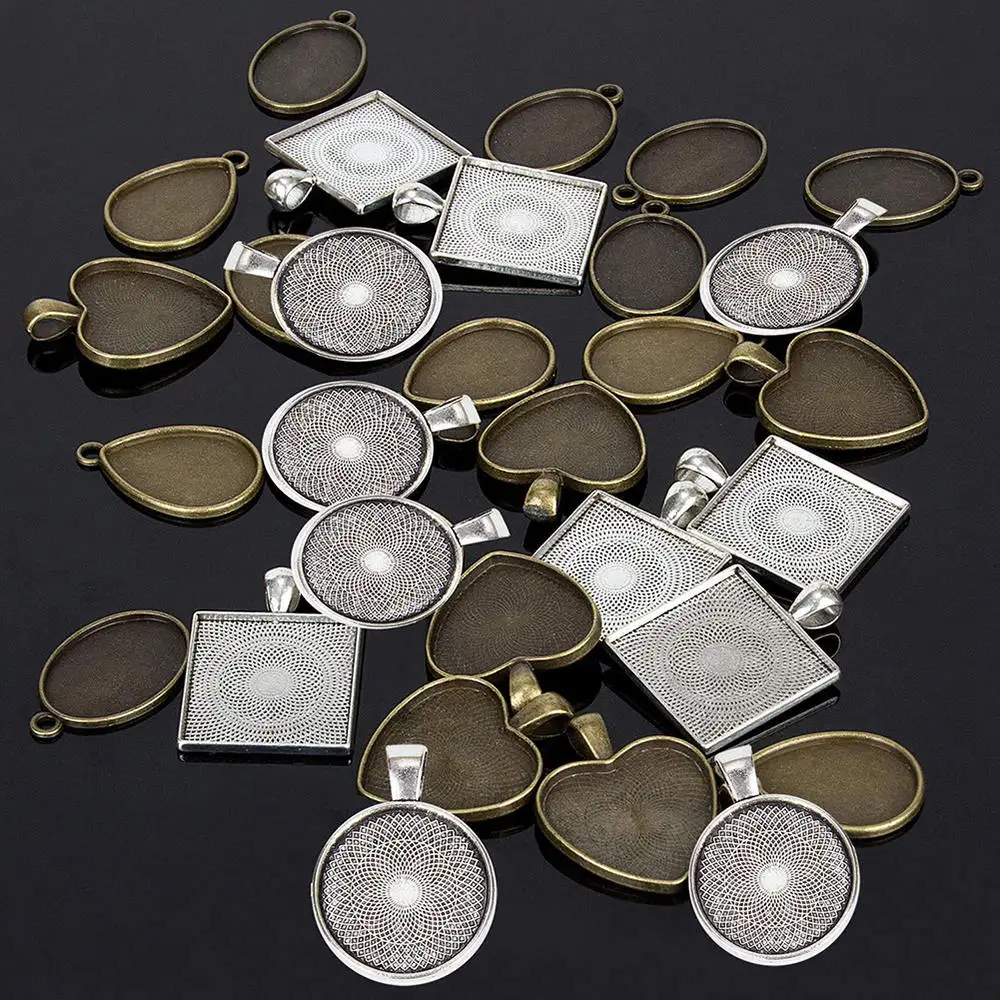 

31pcs 5 Shapes Gem Epoxy Jewelry Casting Mold Oval Gift Silicone DIY Crafting Pendant Accessories Decoration