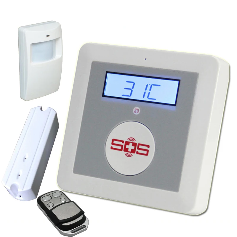 

Home Alarm SOS Call Temperature Monitoring IOS Android APP Wireless GSM Safety Security Alarm System SMS Panel K3C Door Sensor