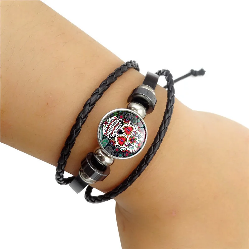 NEW 2018 Simple Fashion Punk style skull bracelet ...