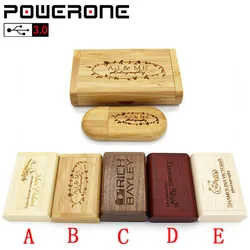 POWERONE – clé USB 3.0 avec boîte personnalisable gratuitement, 4/8/32/64 go, lecteur Flash avec logo personnel 