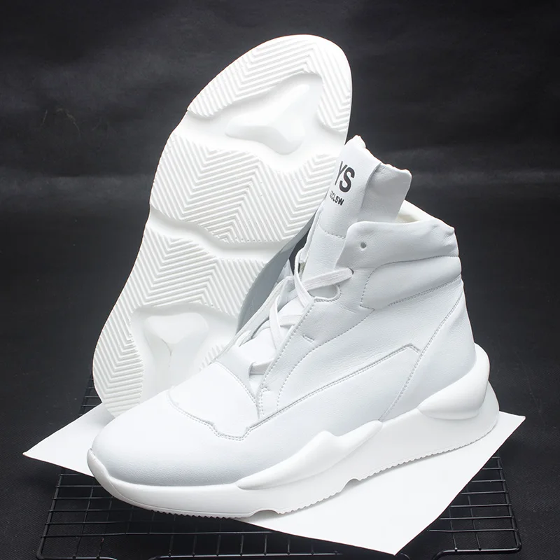 

High shoes men's spring new Korean version of the trend of casual shoes men's tide shoes wild thick men's personality white shoe