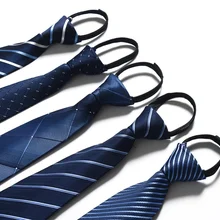 Весна новая молния удобный галстук мужские и женские полосы полиэстер шелк полосатый костюм галстук 5 полос Длина по выбору 7-12 см