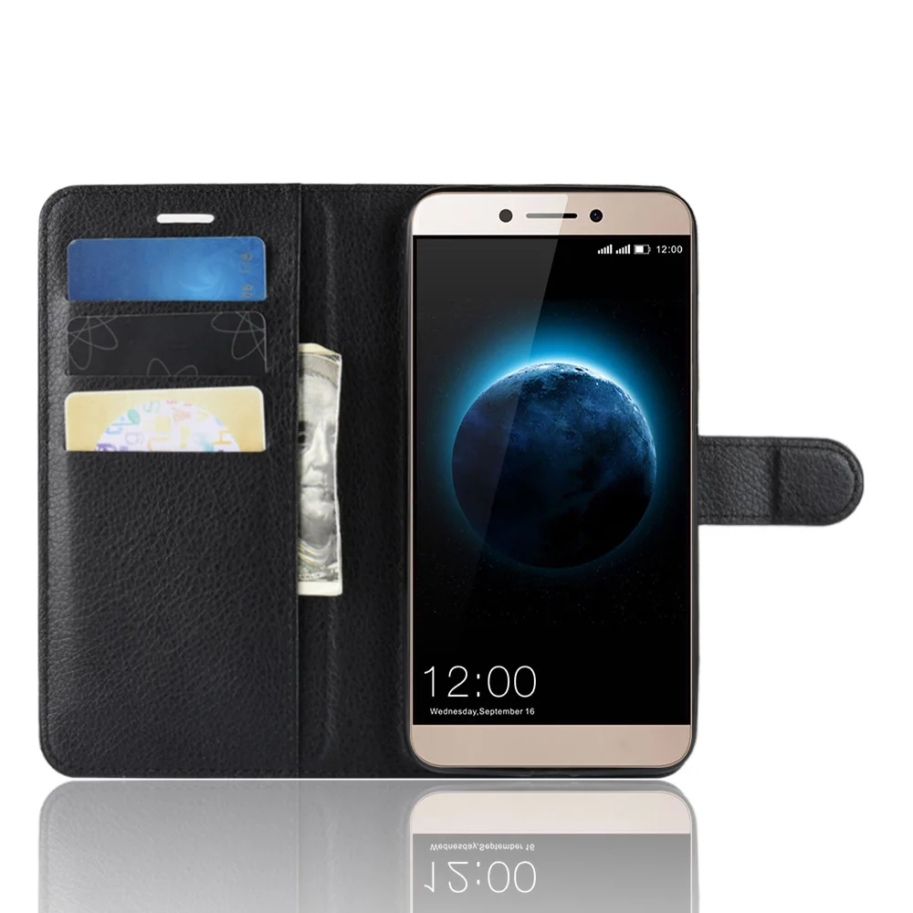 HUDOSSEN ل Leagoo T8S الفاخرة الوجه حالة PU بظهر جلدي غطاء كوكه ل Leagoo T8s 5.5 \