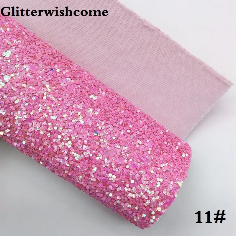 Glitterwishcome 21X29 см A4 размеры синтетическая кожа, с эффектом блестящей кожи Ткань Винил для Луки, GM043A - Цвет: 11