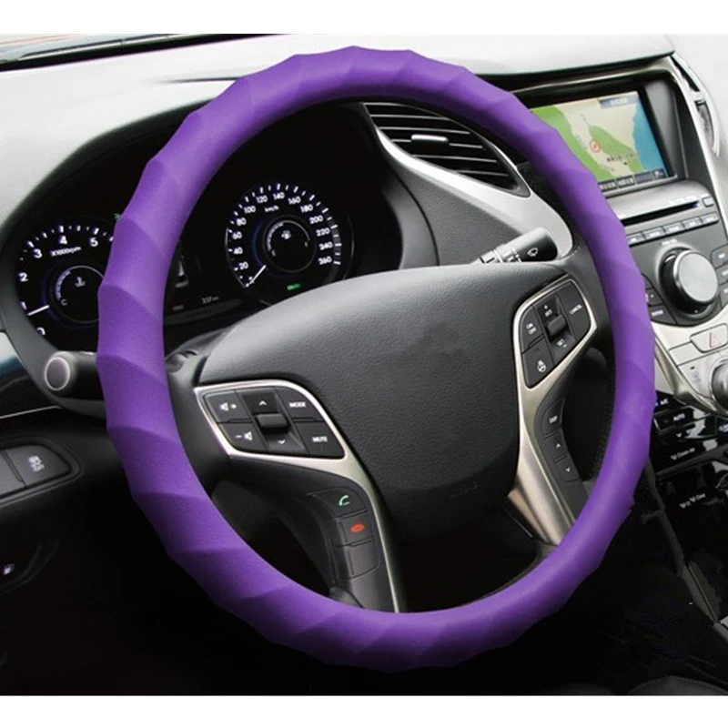 Car Styling Comfortable Auto Car Steering Wheel Cover Silica Gel Soft