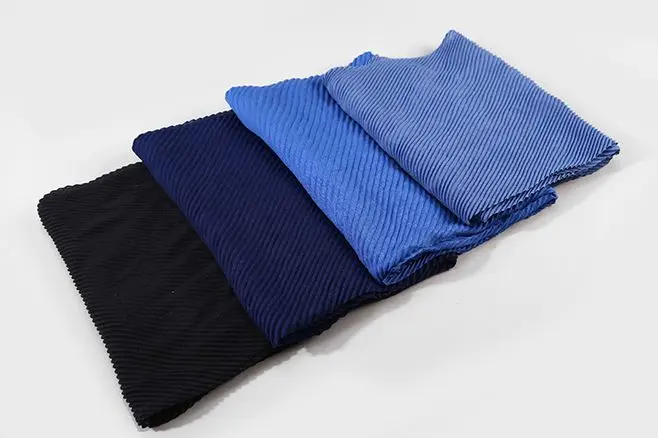 Fashion pleated maxi crinkled hijabs scarf elegant shawl plain maxi muslim hijab women wrinkle scarves shawls soft muffler 1 pc
