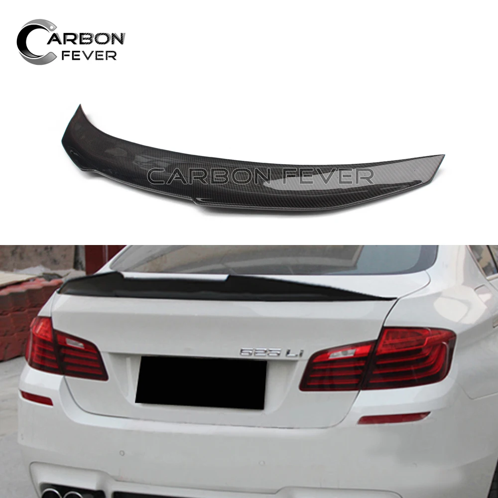 Real Carbon Fiber Car Spoiler Wings Trunk Lid High Kick Boot Wing For
