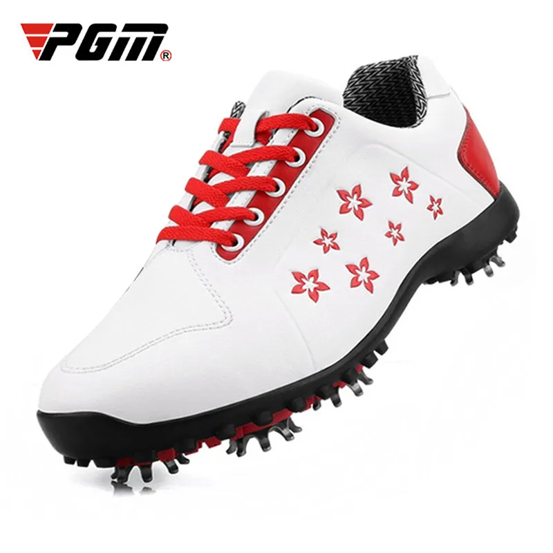 Аутентичная обувь для гольфа PGM Женская легкая спортивная обувь для отдыха с фиксированным ноготь Нескользящая с принтом для девочек