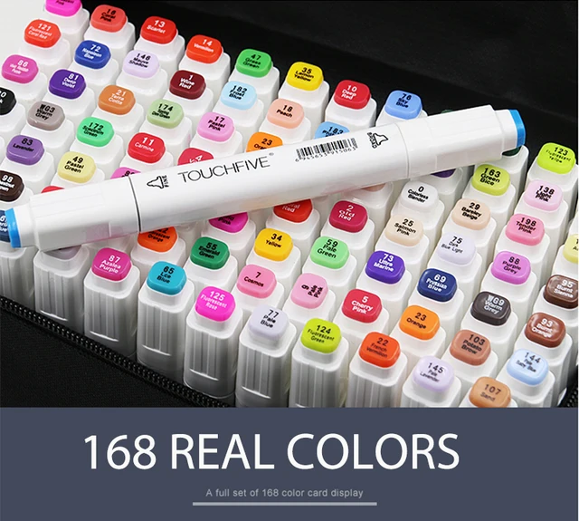 TouchFIVE Markers12/24/30/40/60/80/168 Colors Sketch Art