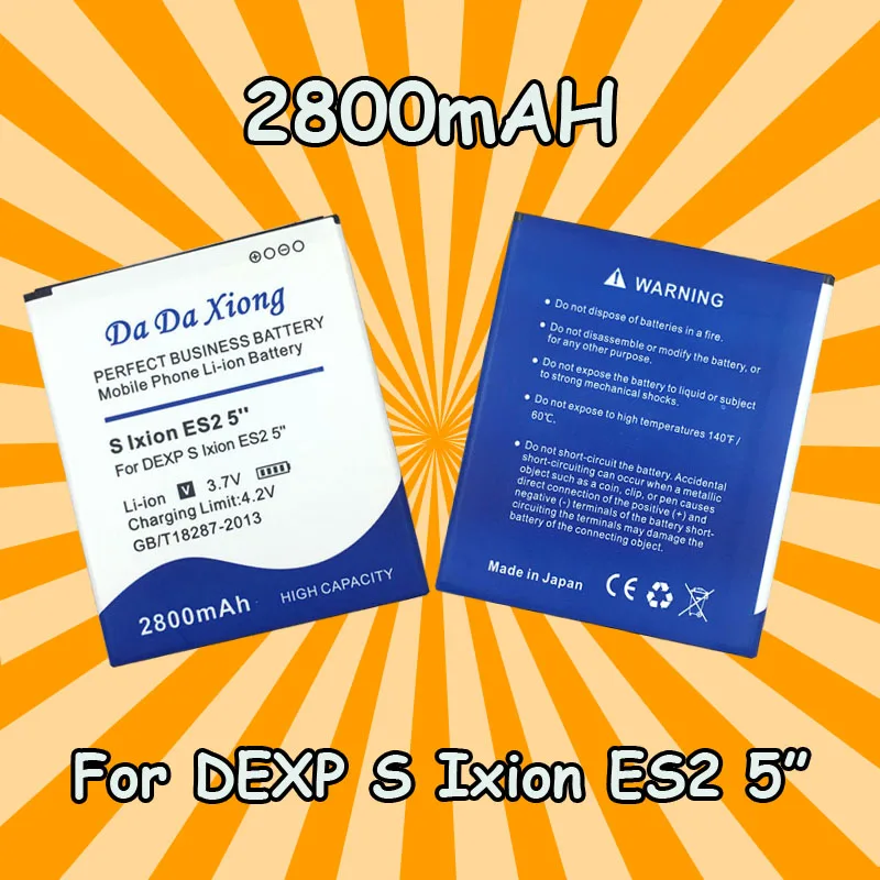 

100% New high quality 2800mAh S Ixion ES2 5" Battery For DEXP S Ixion ES2 5" ES2 phone battery