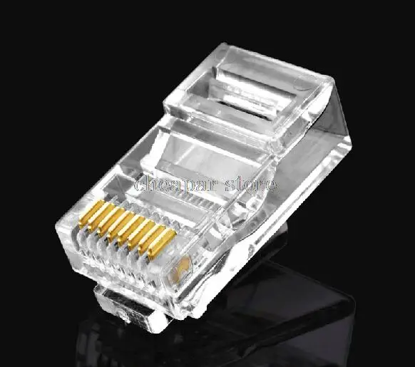 

Hot Sale 20X RJ45 RJ-45 CAT5 Modular Plug Network Connector for Cat5 Cat5e Cat6 Cable For Sale