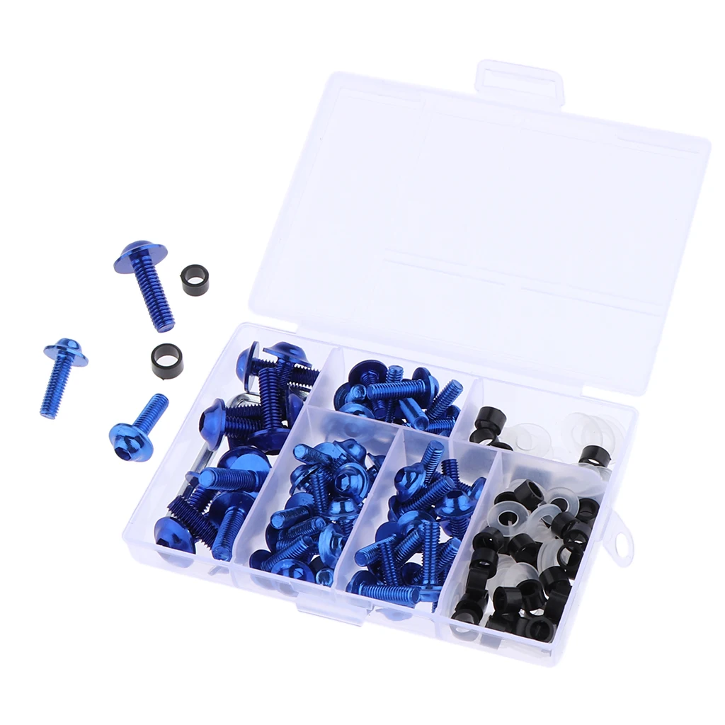 158Pcs Fairing Body Bolts Kit Fastener Clips Screws Nuts for Motorcycle Sportbike carenado trousse a bolt 