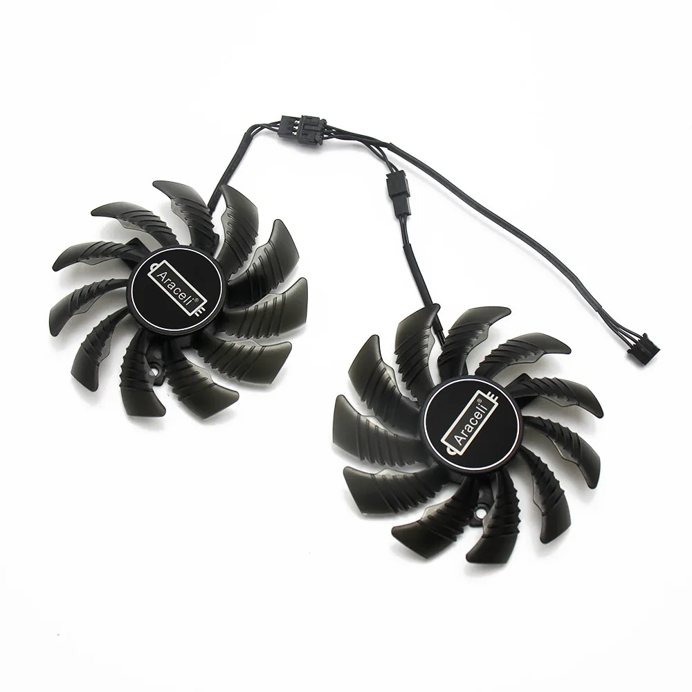 2PCS/lot 2pin+3pin for Gigabyte GeForce GTX 1650 OC CN 4G PLD08010S12H graphics card fan