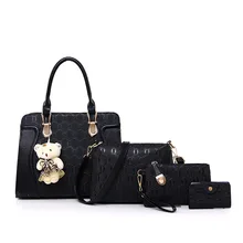 La sra. victoria Conjunto de Imágenes de Cuatro Pedazos Fijó Un Hombro Bolso monedero bolsos crossbody para mujeres Inglaterra Estilo Bolsa Compuesta DJB48