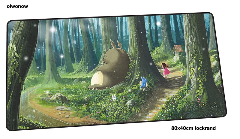 Коврик для мыши Totoro 800x400x3 мм с обработанным краем игровой коврик для геймера Высококачественная игровая компьютерная настольная клавиатура со встроенной мышью большие игровые коврики - Цвет: Size 800x400x3mm