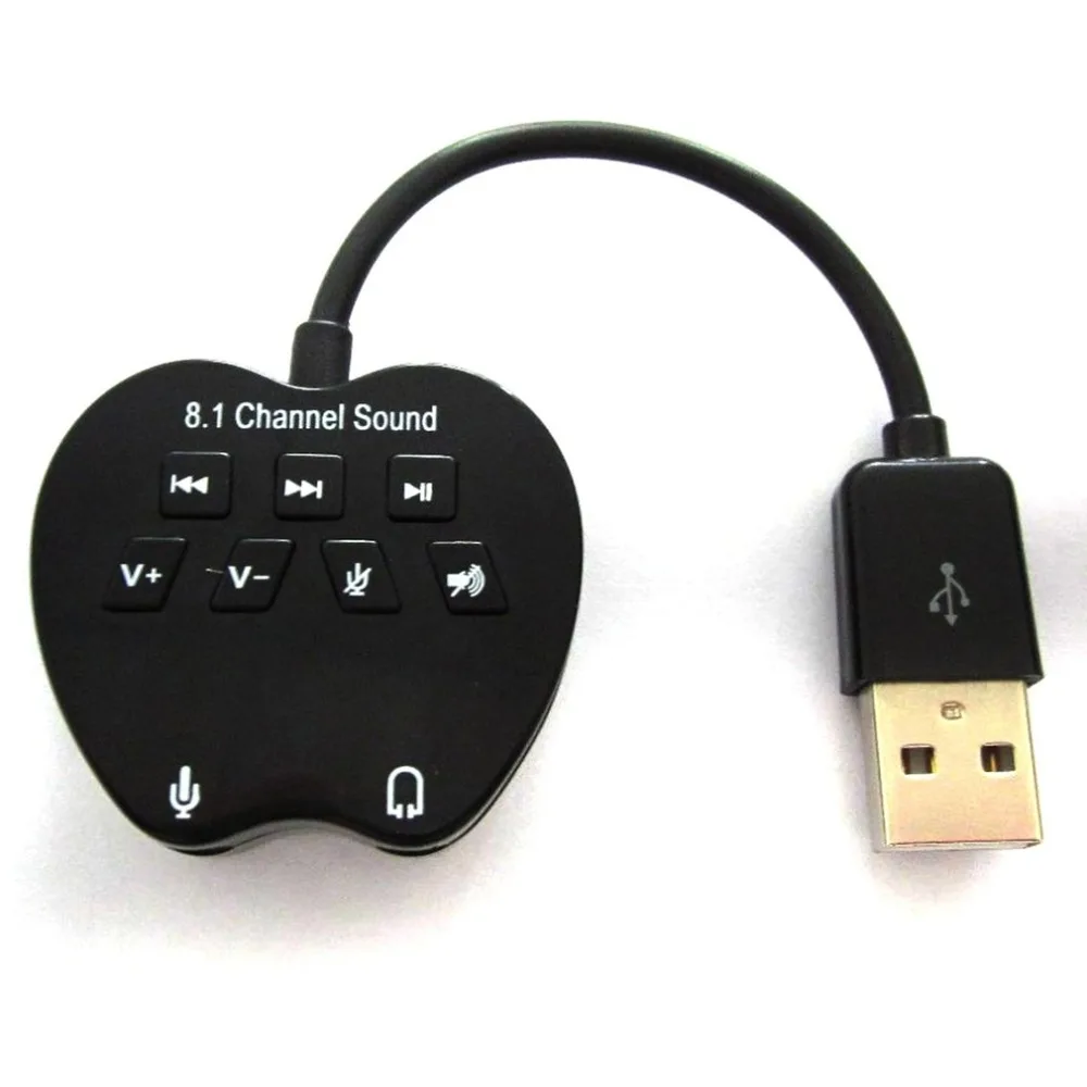

USC07 Compact External 7.1 Channel USB 3D Sound Card Audio Interface for PC