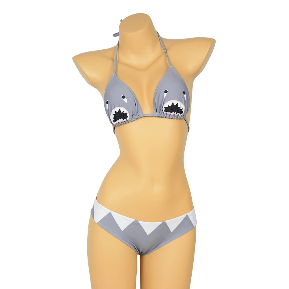 shark pattern bikini