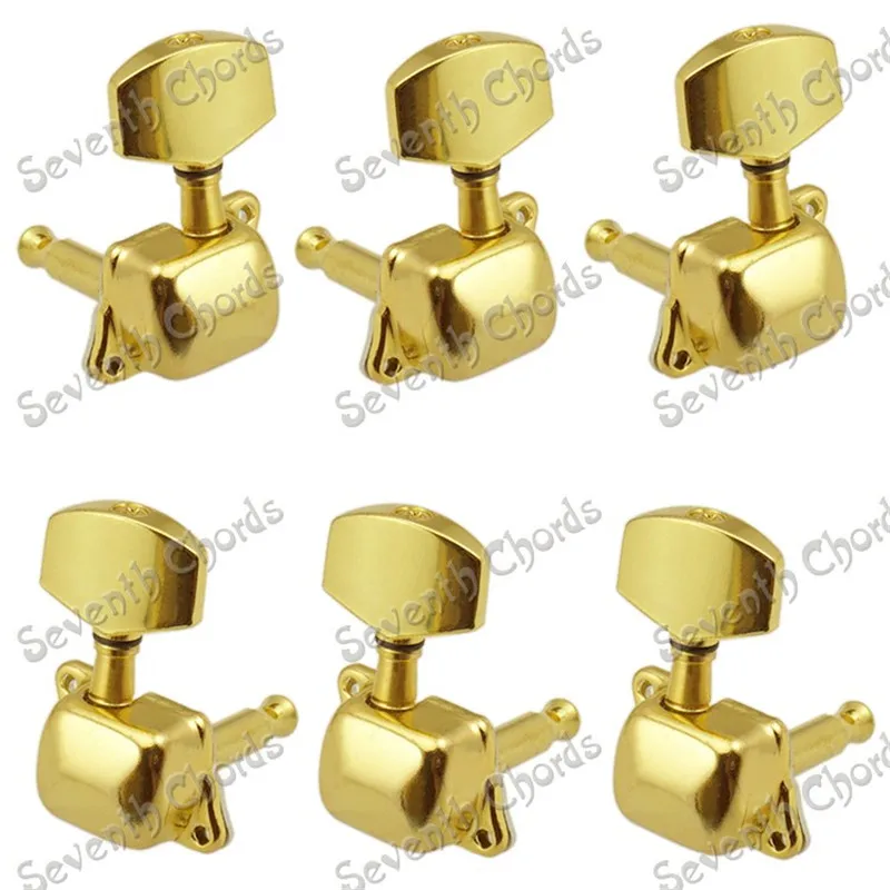 

A Set Gold Semiclosed Guitar Tuning Pegs keys Tuners Machine Heads for Electric Acoustic Guitar accessories parts