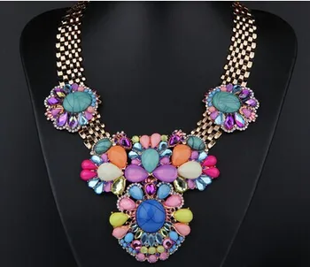 

Statement big ladies flower necklace women accessories/colar feminino/maxi collier femme/collar/collane donna/womens jewellery
