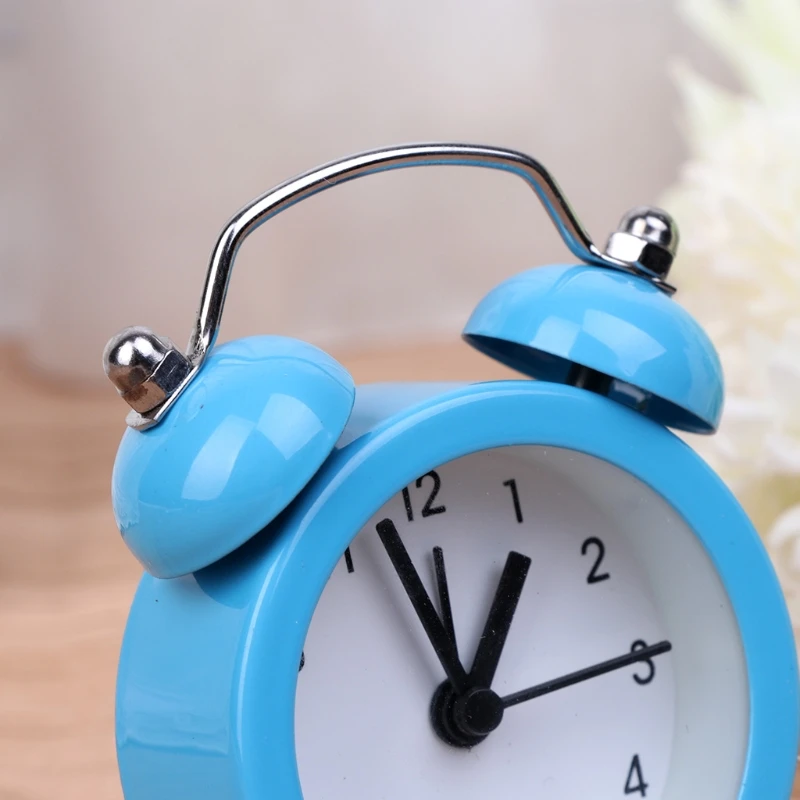 Portable Cute Mini Round Battery Alarm Clock Desktop Table Bedside Clocks Decor Portable Cute Mini Round Battery Alarm Clock Desktop Table Bedside Clocks Decor