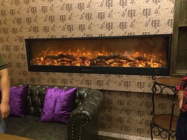 Fake Imitation Flame Electric Fireplace With Led Light In Electric