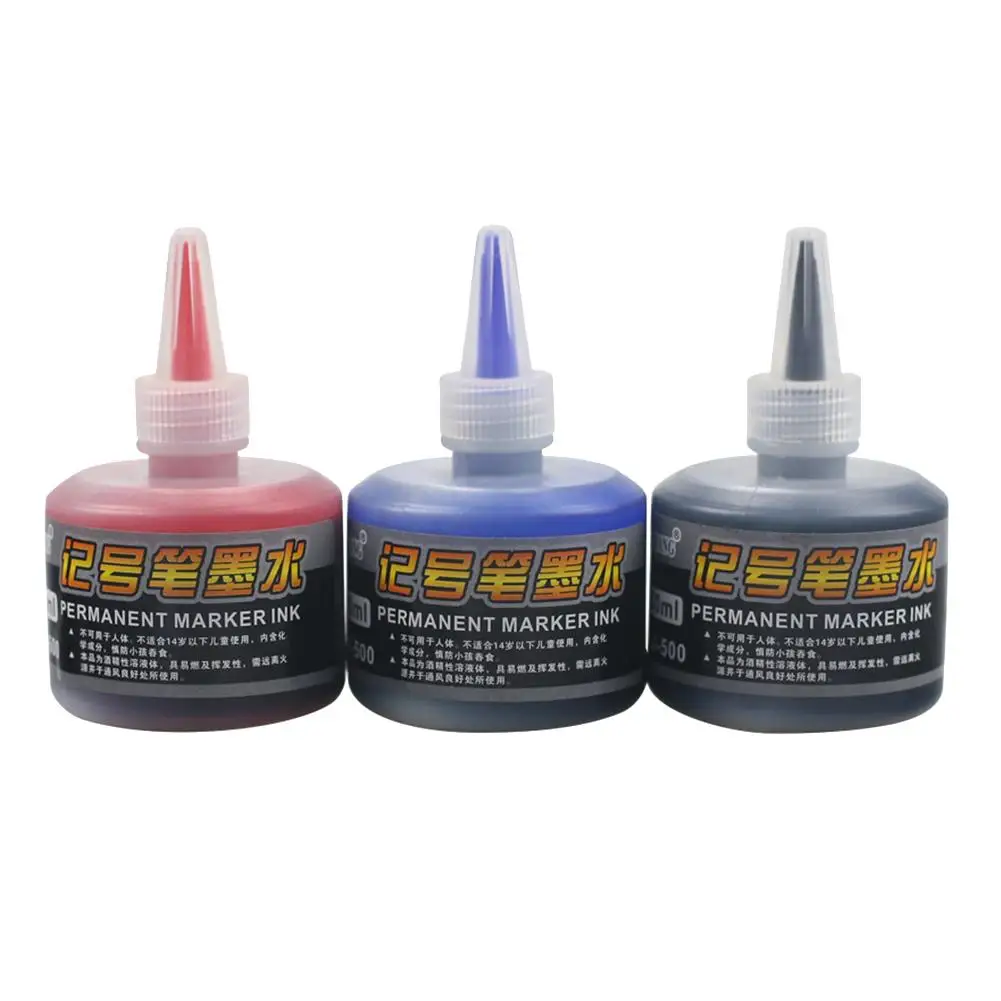 

New 50ml Permanent Instantly Dry Graffiti Black Blue Red Refill Ink for Marker Pens