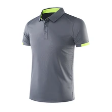Быстросохнущая Футболка Поло для бега, Мужская теннисная футболка, баскетбольный спортзал, футболка для бега, бадминтон, Футбольная спортивная одежда, сделай сам